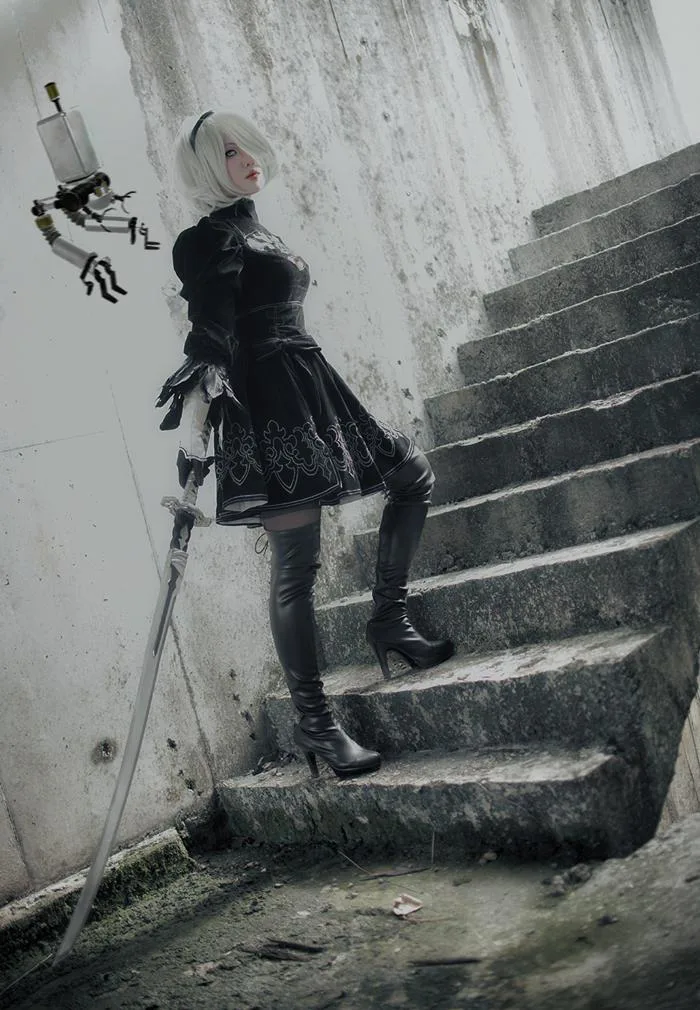 Ảnh chụp cosplay Nier Automata 2B/9S - Tòa nhà bỏ hoang - PHẦN 1 ảnh phục  hồi (7 năm rồi lol) : r/nier
