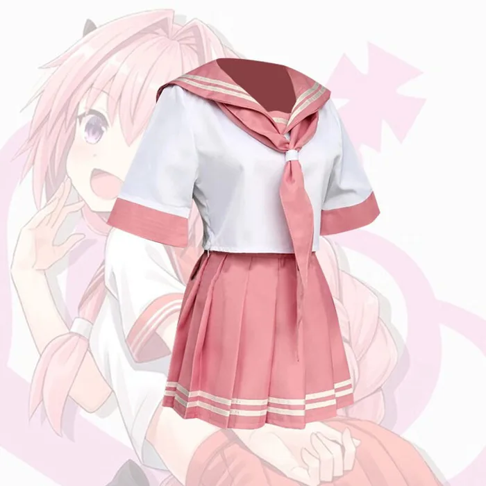 Anime fate apocrypha astolfo cosplay trang phục phụ nữ cô gái nhật bản đồng  phục học sinh jk sailor suit màu hồng dài bím tóc tóc giả và trang phục |  Shopee