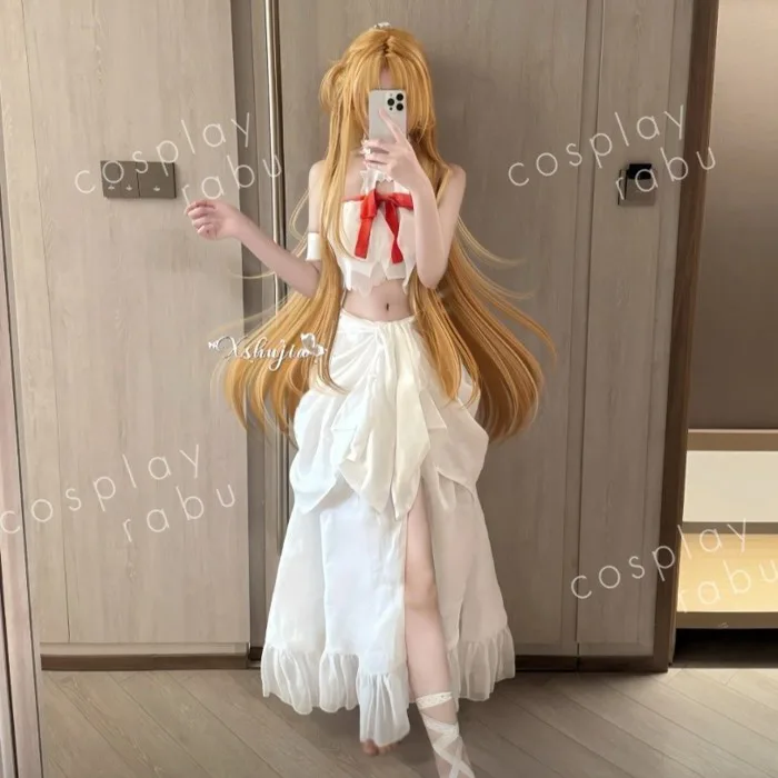 Asuna Cosplay Sword Art Online Trang Phục Anime Full Set Kèm Tóc Giả Giày Nữ Đẹp | Shopee Việt Nam