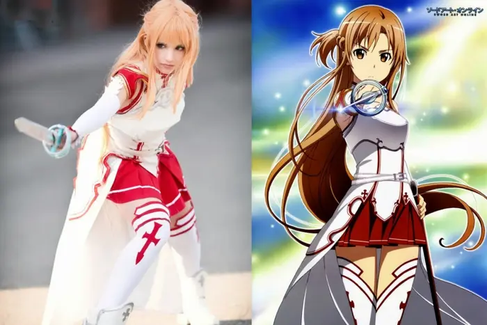 Ảnh Asuna với vẻ dịu dàng và thần thái kiếm sĩ quyến rũ