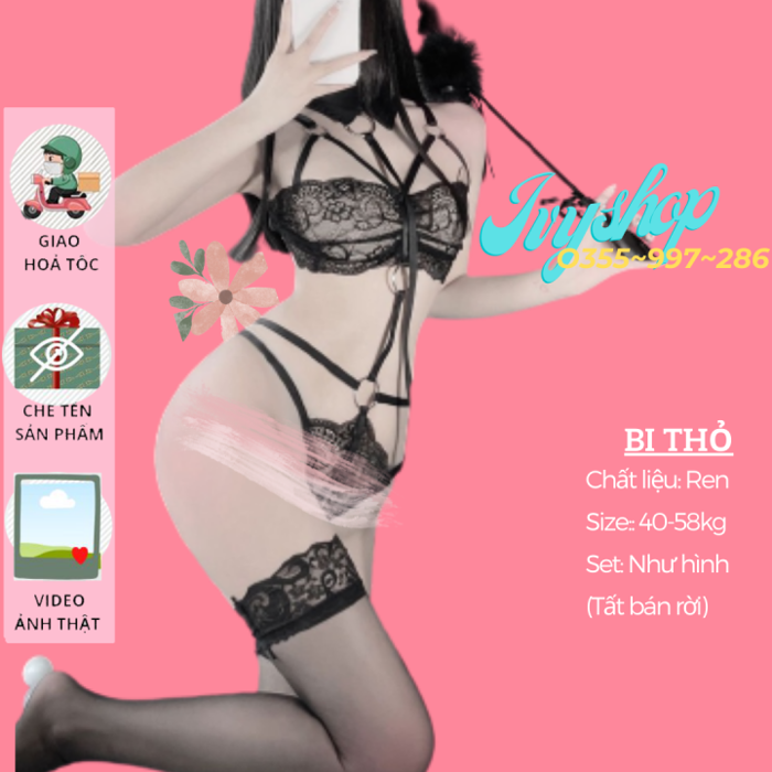 Bộ đồ lót ren sexy siêu sang chảnh - Set bikini cosplay sexy nàng thỏ ngây thơ chụp ảnh indoor outdooor - Bi Thỏ | Lazada Việt Nam