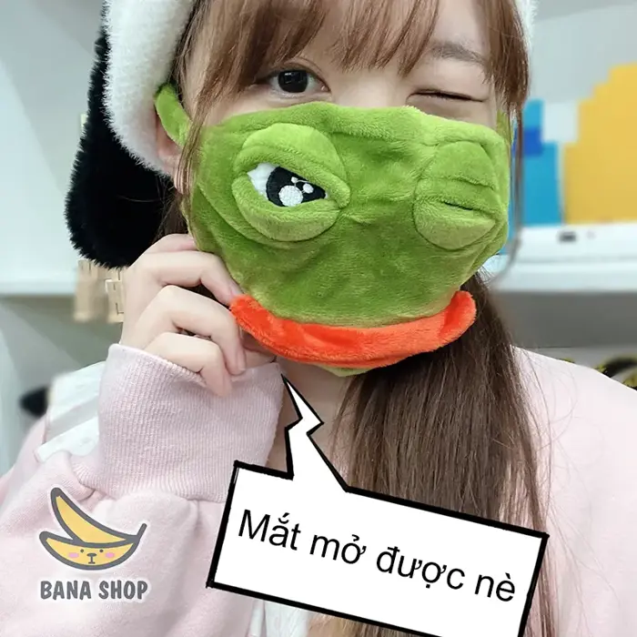 Khẩu trang bịt mặt cosplay hình ếch xanh Pepe siêu bựa cho vozer Khẩu Trang  Cho Người Chơi Xe - Lazada | Lazada Việt Nam