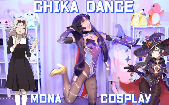 Chika Fujiwara Cosplayer dances to Chika Dance - BiliBili