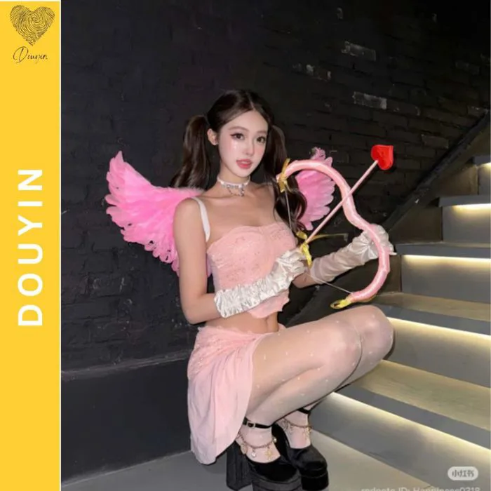Cánh Thiên Thần Hồng, Cánh Lông, Phụ Kiện Chụp Ảnh Sinh Nhật, Trang Phục  Công Chúa, Cosplay Trung Thu, Noel Dành Cho Nữ