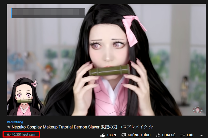 Sốc với màn cosplay Nezuko (Thanh Gươm Diệt Quỷ) ẵm view cao nhất thế giới