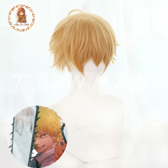 [Có sẵn] wig/tóc giả nam vàng cosplay Denji Chainsaw Man