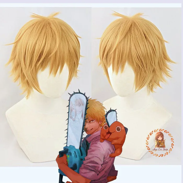 [Có sẵn] wig/tóc giả nam vàng cosplay Denji Chainsaw Man