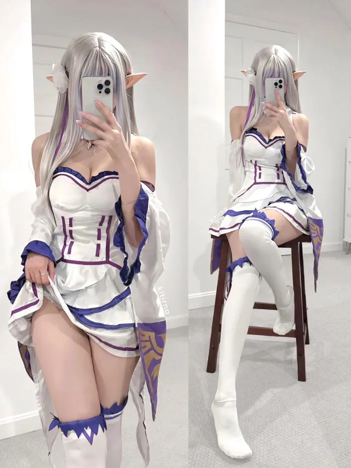 OC] Cosplay Emilia (Của @Kitirna) : r/Re_Zero