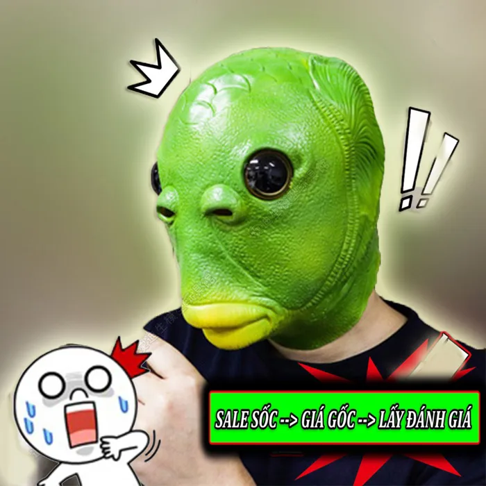 cosplay hoá trang đầu ếch, đầu chó, đầu ngựa hài hước halloween