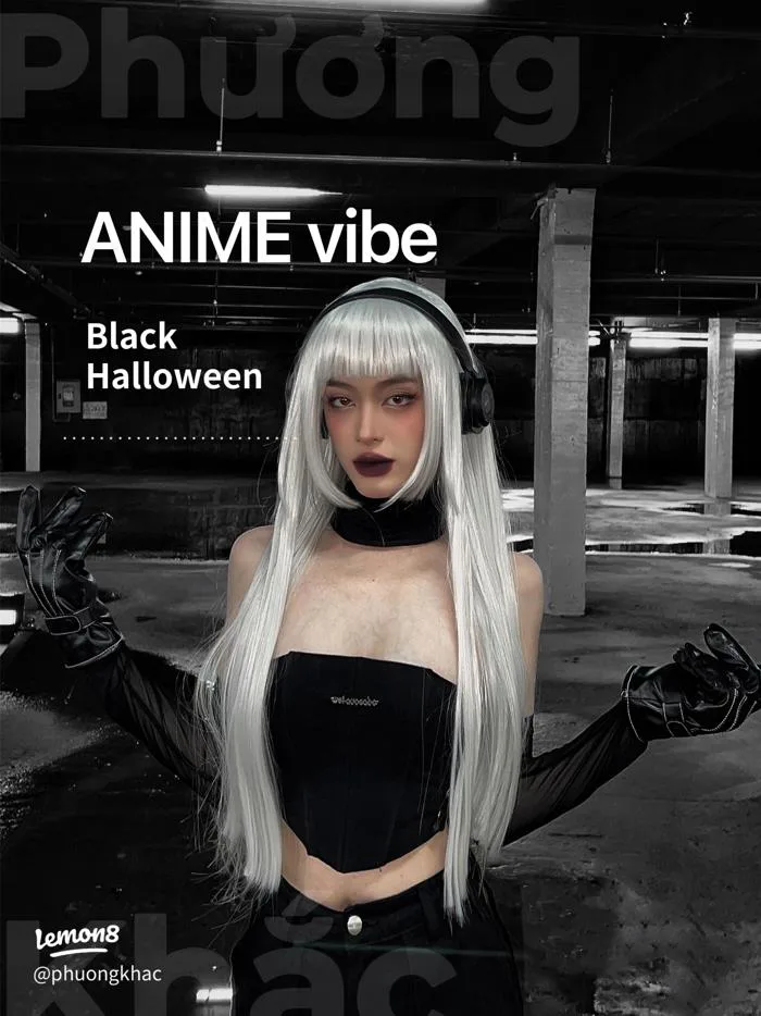 Gợi ý cosplay Halloween phong cách anime nữ: tóc trắng hime, ninja bí ẩn