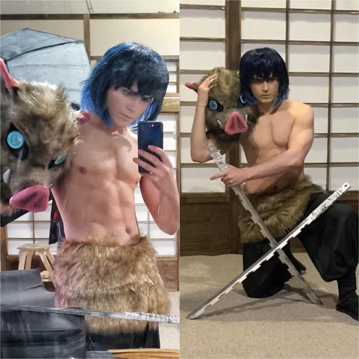 Trang phục cosplay Inosuke của tôi : r/KimetsuNoYaiba