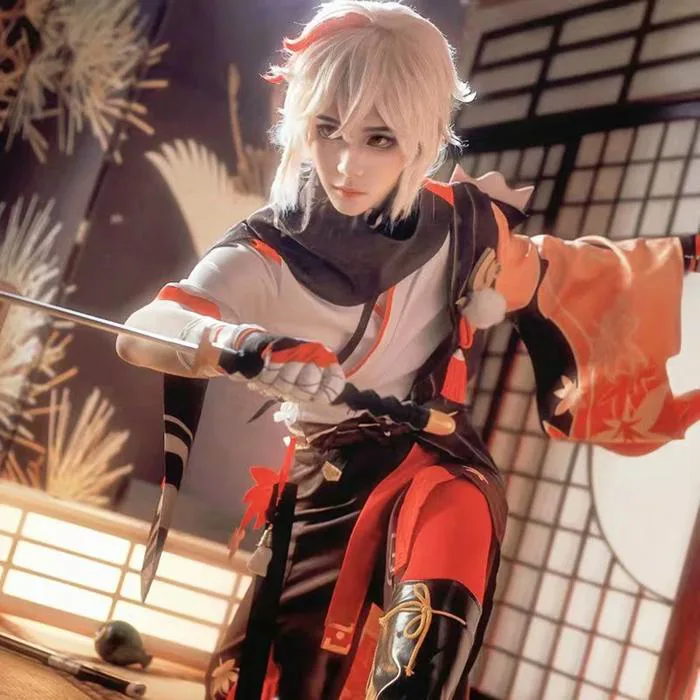 Genshin Impact Kaedehara Kazuha Cosplay Costume All Accessories Complete  Suits | eBay