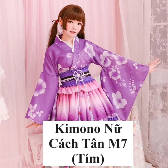 (Có Sẵn) Bộ Kimono Nữ Cách Tân, Trang Phục Yukata nữ váy ngắn phong cách  trẻ trung phù hợp chụp ảnh, cosplay
