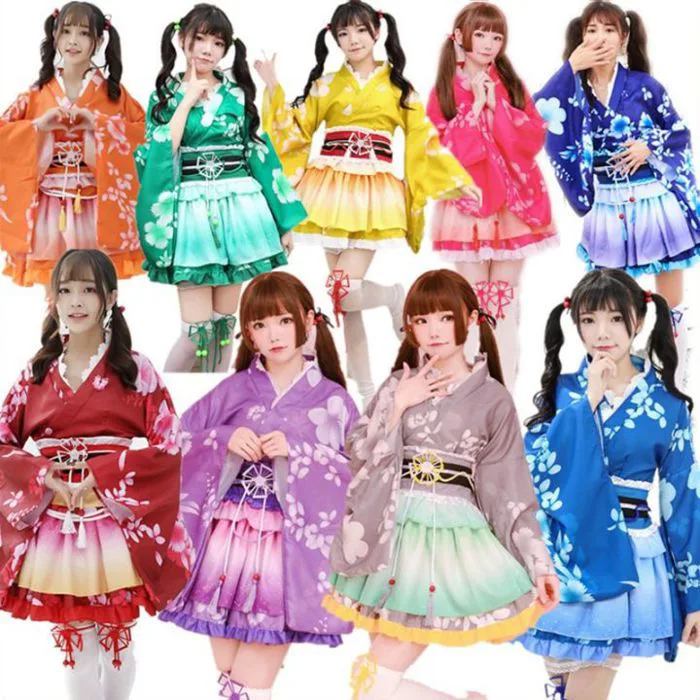 Sẵn) Bộ Kimono Nữ Nhật Bản Cách Tân, Trang Phục Yukata nữ váy ngắn phong  cách trẻ trυng phù hợp chụp ảnh, cosplay | Lazada Việt Nam