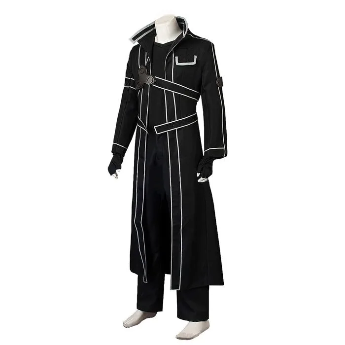 Mua HNZQE Men's Anime Kirito Cosplay Costume Black Jacket Long Cloak Suit  Full Set Halloween Outfit with Wig for Women trên Amazon Mỹ chính hãng 2026  | Fado