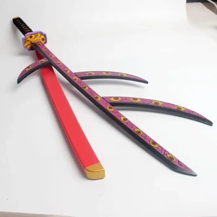 Mô hình trang trí gỗ cụ nhất Thượng huyền nhất Kokushibou - Kimetsu No  Yaiba - Baystore - Tặng kèm đế kiếm - Có kèm ảnh thật Bộ Sưu Tập Anime Nhật