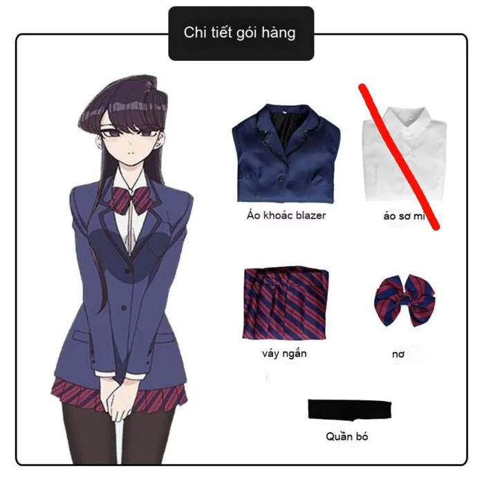 Komi Shouko Tadano Hitohito Cosplay Komi-san Wa Komyushou Desu Đồng Phục  Học Sinh Anime Full Set Đẹp