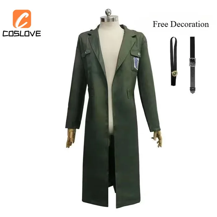 Trọn bộ trang phục cosplay Levi và Eren mùa 4 Attack on Titan - Đồng phục  quân đội dài tay