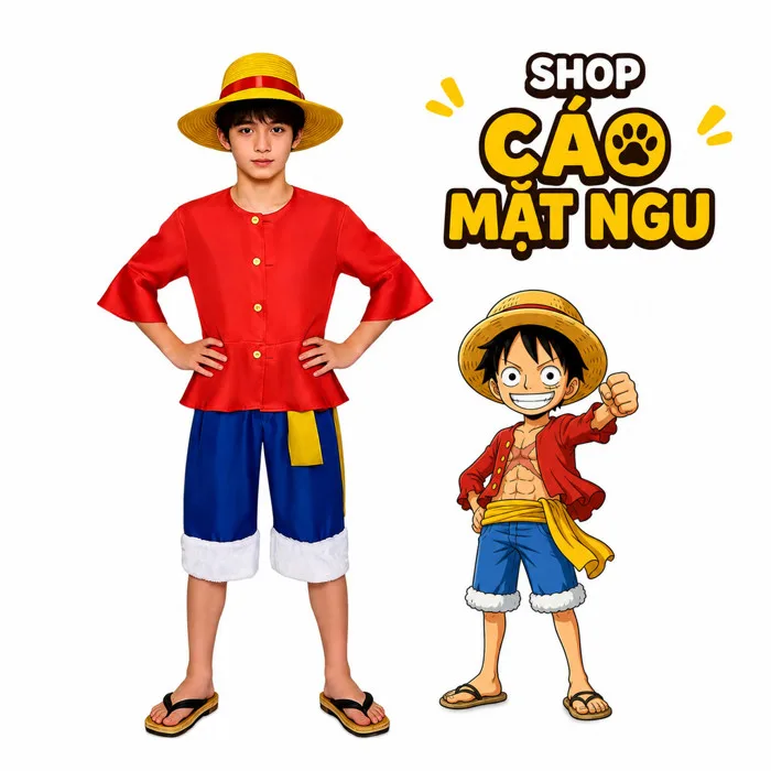 HỎA TỐC] Đồ hóa trang Luffy One Piece Người lớn và Trẻ em Cosplay Luffy mũ  rơm Đảo hải tặc | Shopee Việt Nam