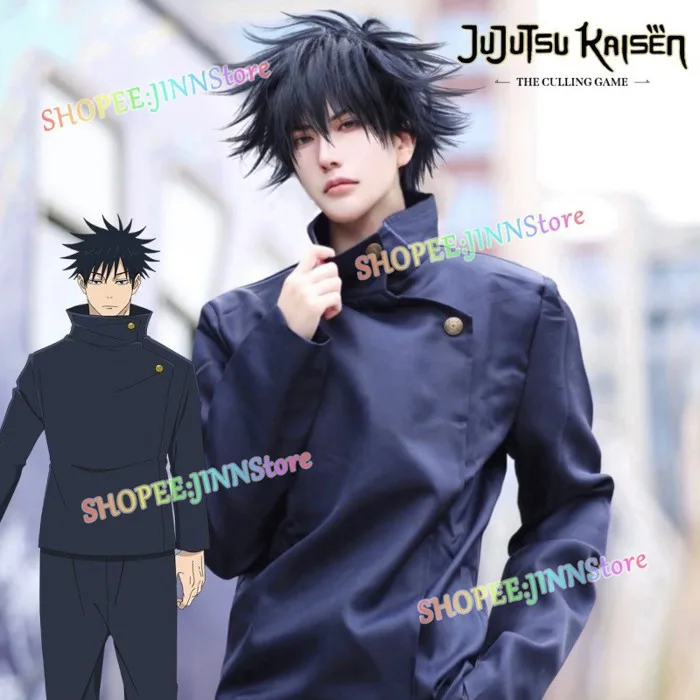 Trang phục hóa trang Megumi Fushiguro Jujutsu Kaisen kèm tóc giả, phù hợp  cho cosplay và lễ hội