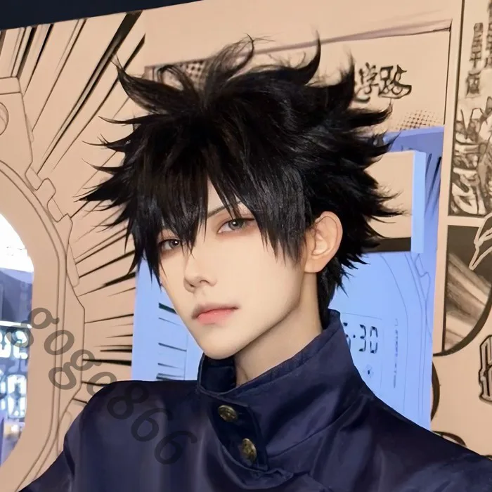 Gabal Jujutsu Kaisen Toupee Cosplay Wig Natural Tidal Fluffing Fushiguro  Megumi | eBay