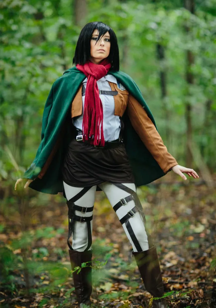 Mua Deluxe Attack on Titan Mikasa Cosplay Halloween Costume for Women trên  Amazon Mỹ chính hãng 2026 | Fado