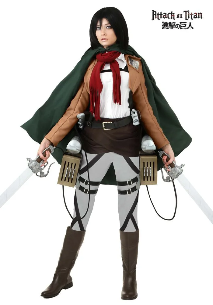 Mua Deluxe Attack on Titan Mikasa Cosplay Halloween Costume for Women trên  Amazon Mỹ chính hãng 2026 | Fado