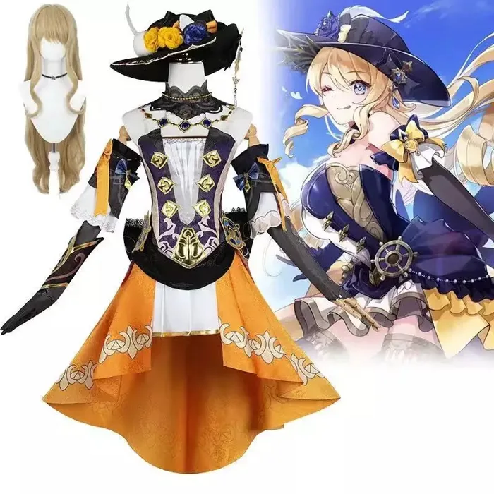 Genshin Impact Navia Cosplay Costume Wig Hat Set Phụ nữ váy đồng phục  Halloween Party cho cô gái | Shopee Việt Nam