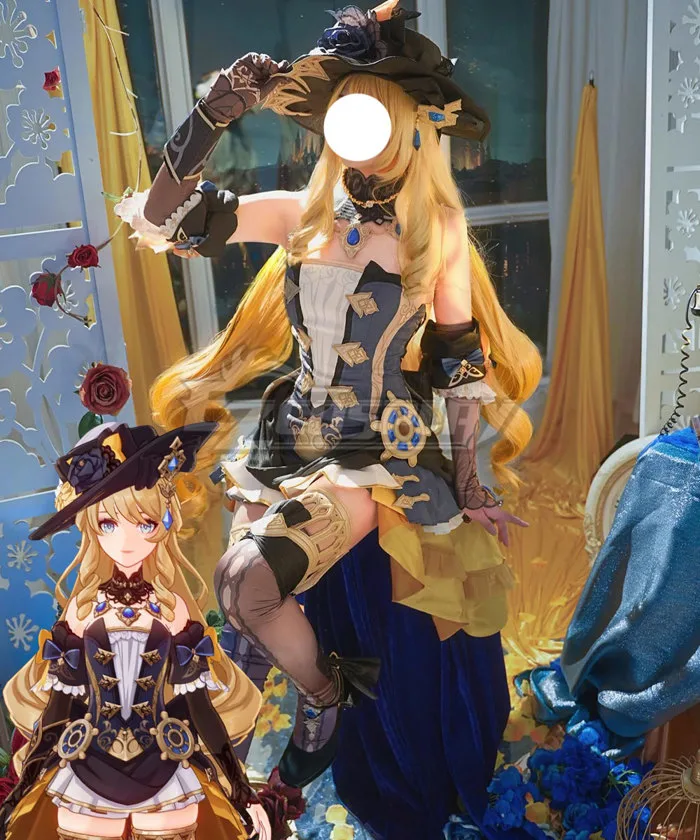 Genshin Impact Navia Premium Edition Cosplay Costume