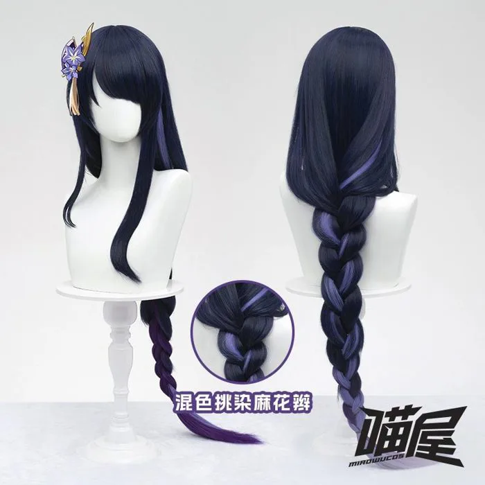 Tóc giả cosplay nhân vật Raiden Shogun – Genshin Impact – Chính hãng Miaowucos | Weeboo.vn