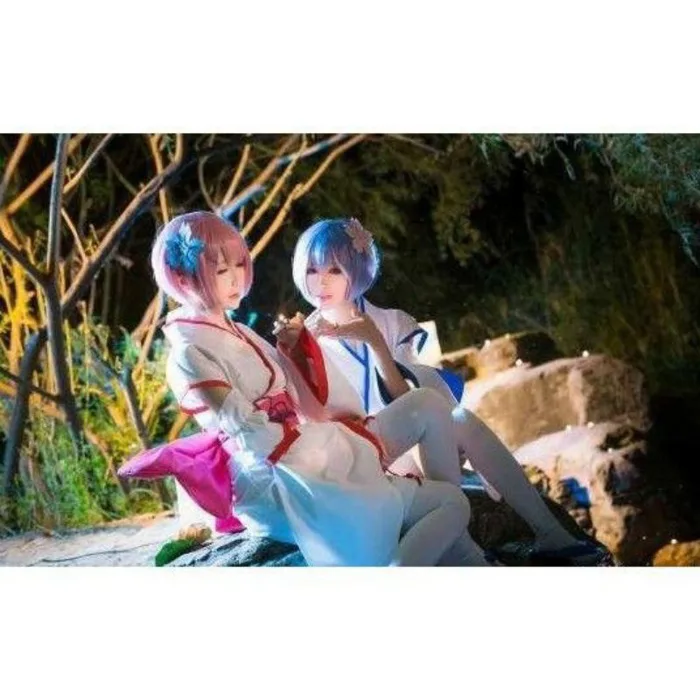 Set cosplay ram rem rezero phiên bản kid