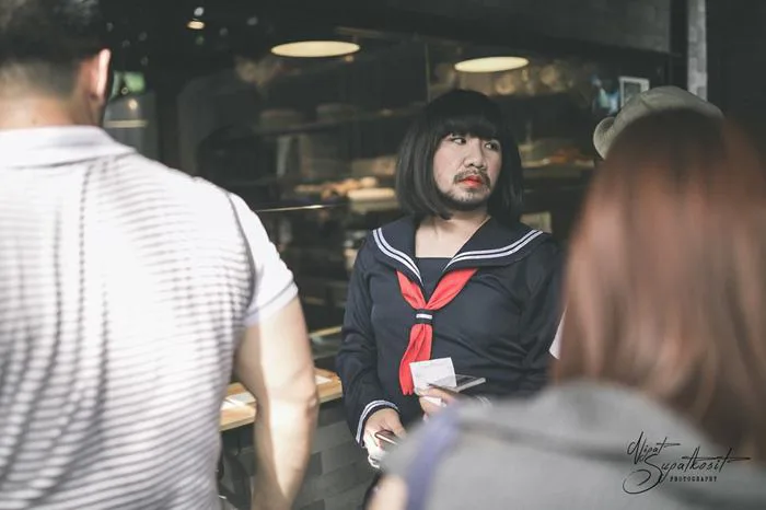 Nét đẹp kiêu sa của chàng béo rậm râu khi vào vai nữ sinh - COSPLAY NỮ  SINH, COSPLAY NU SINH