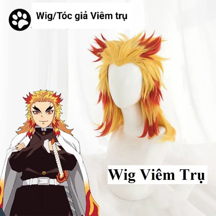 Có sẵn) Wig/tóc giả Cosplay Viêm trụ Rengoku trong Kimetsu no Yaiba cực kỳ  đẹp mắt | Shopee Việt Nam