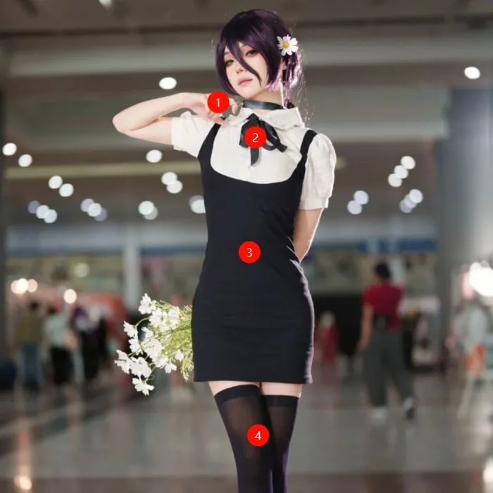 Reze Cosplay Chainsaw Man Trang Phục Nhân Vật Anime Full Set Kèm Tóc Giả