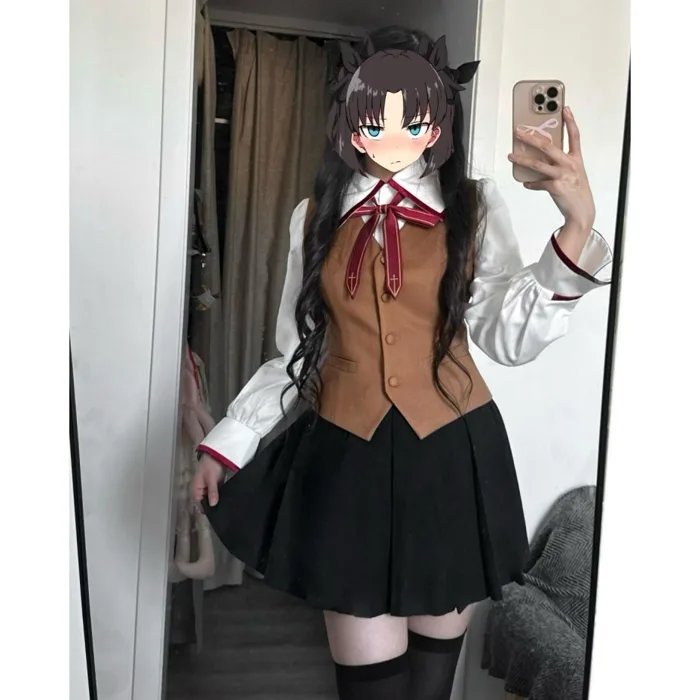 Cosplay Rin Tohsaka Fate Stay Night Bộ Áo Đỏ Váy Đen Thường Phục Anime Full  Set Hóa Trang Nữ Đẹp | Shopee Việt Nam
