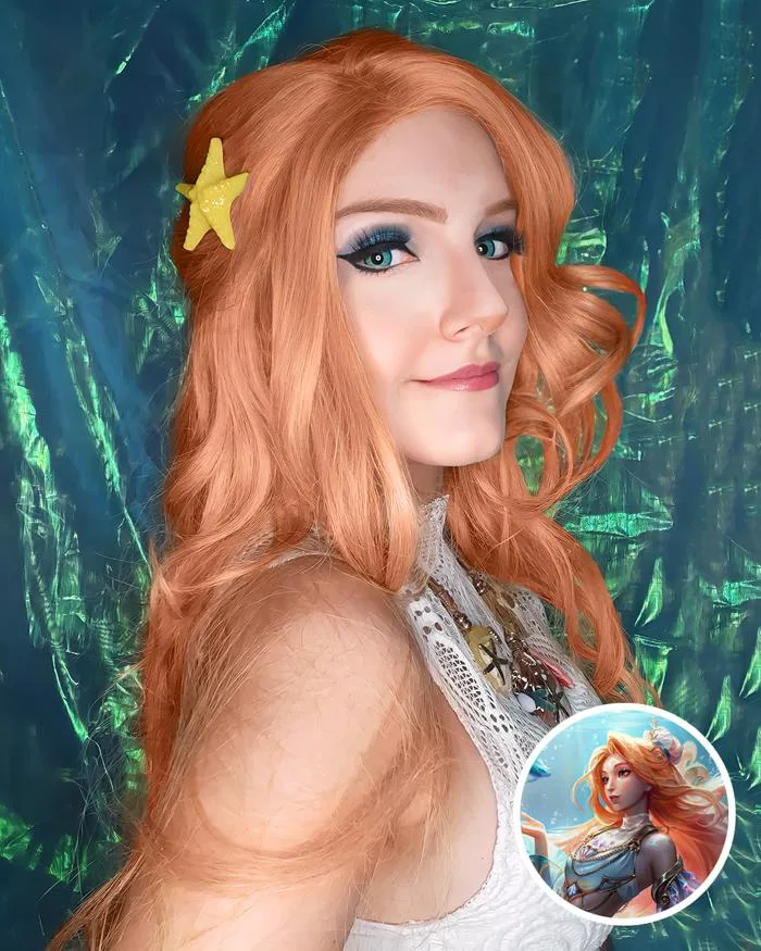 Ảnh thử cosplay Seraphine: Faerie Court, Mythmaker, Prestige Ocean Song :  r/SeraphineMains