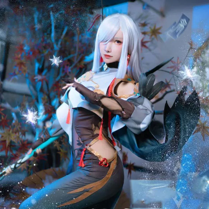 Game Genshin Impact Shenhe Cosplay Costume-Takerlama
