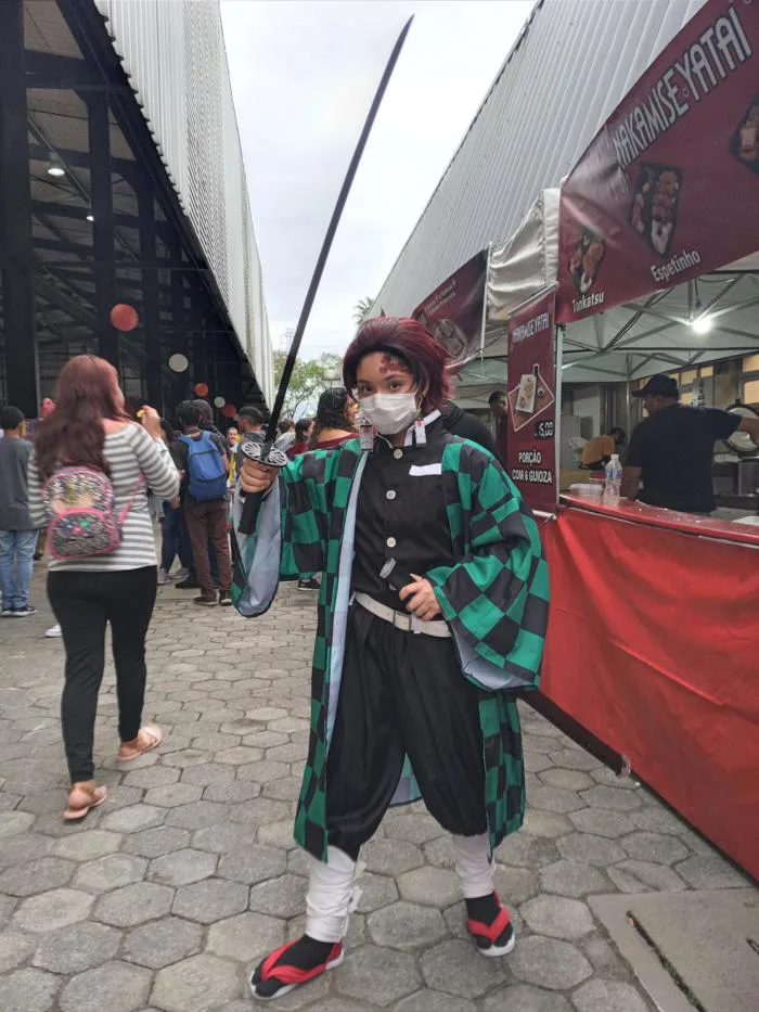 Trang phục cosplay Kamado Tanjiro của mình! : r/KimetsuNoYaiba