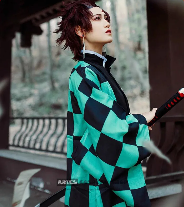 Kimetsu No Yaiba] Tanjiro costume + wig – Aries Cosplay Shop