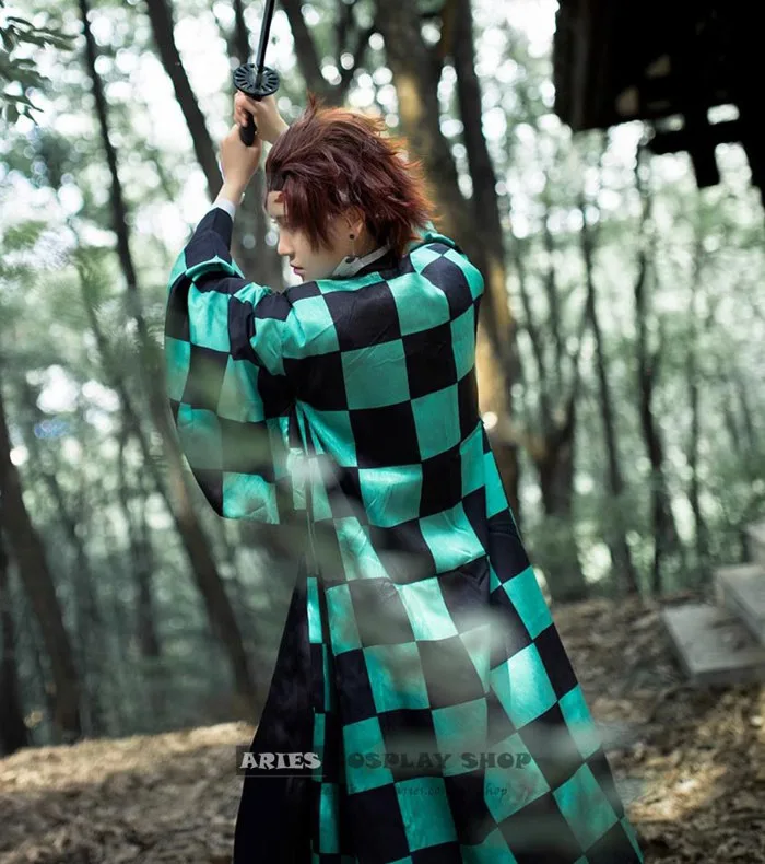 Kimetsu No Yaiba] Tanjiro costume + wig – Aries Cosplay Shop