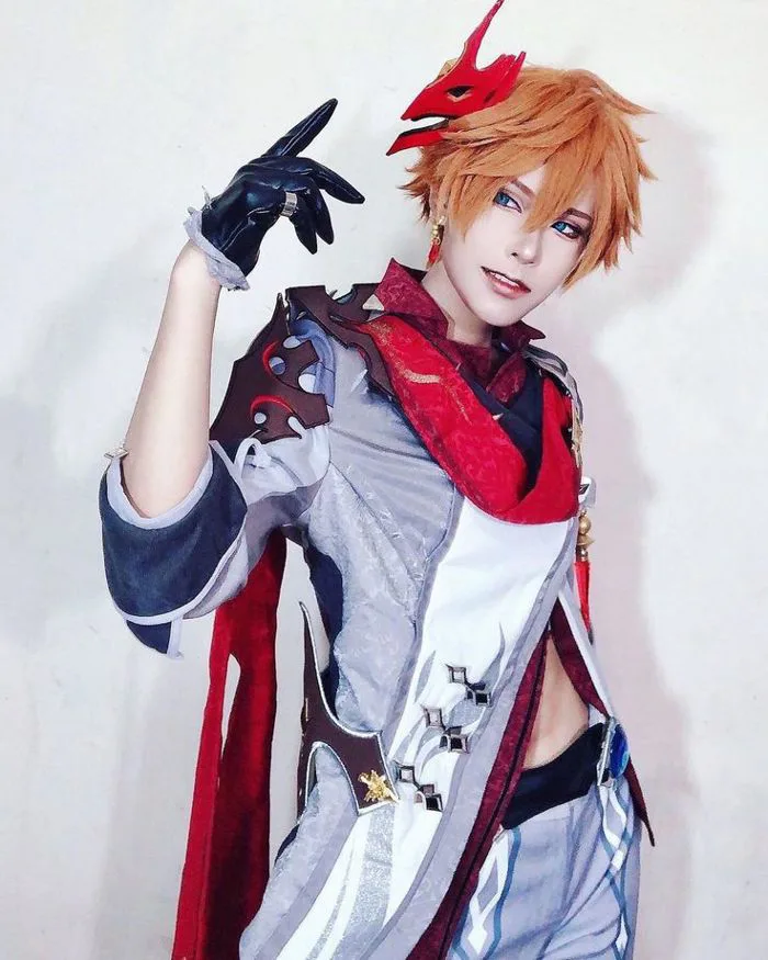 Lil cal cosplay | Childe x lumine cosplay, Thoma cosplay genshin, Tartaglia  cosplay
