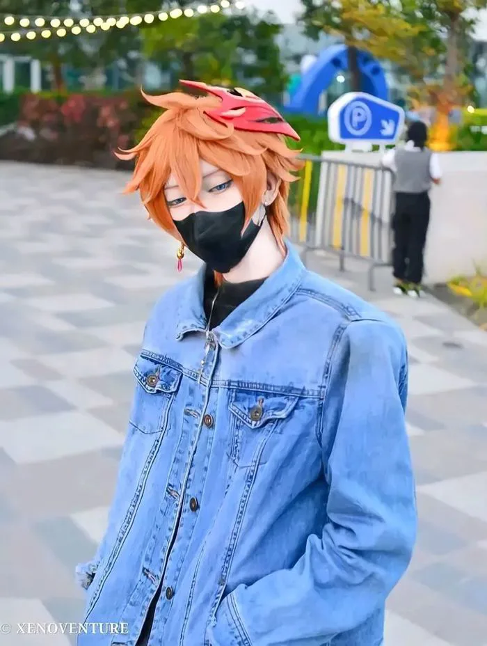 Tartaglia cosplay casual genshin