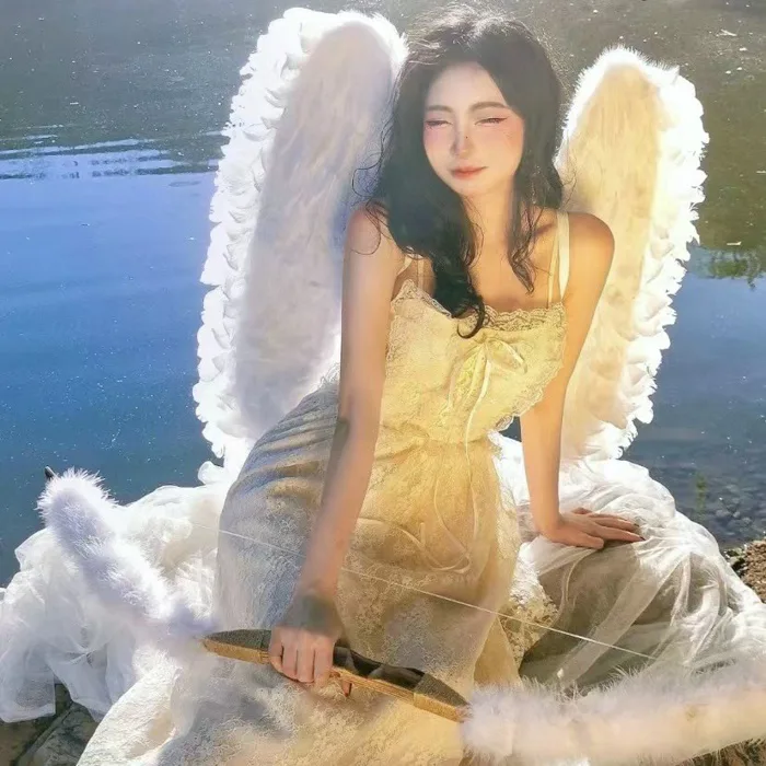 (CUNG TÊN) Và Cánh Thiên Thần Hóa Trang Thiên Thần Màu Trắng Cánh Ác Quỷ  Devil đen đỏ cosplay độc đáo