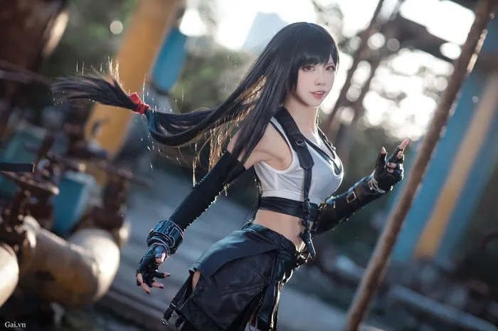 Ảnh Gái Xinh Aqua｜ Thủy Miểu - Final Fantasy Vii Remake - Tifa Lockhart 01  | Gai.vn - Con Gái Xinh Đẹp Nhất