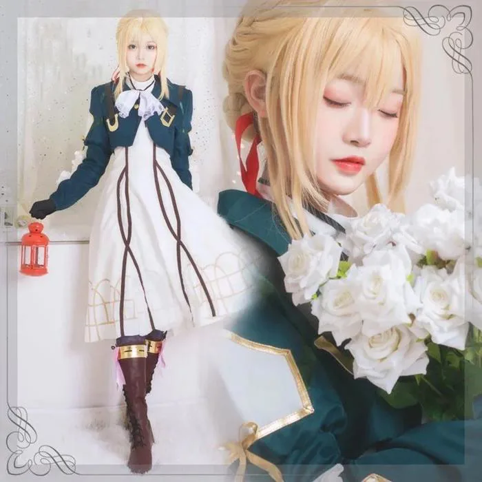 Violet Evergarden Cosplay. Cute Lolita Dress for Halloween | MoonCosYa