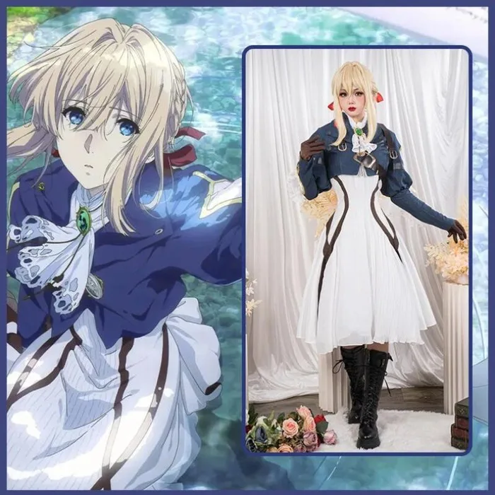 Violet Cosplay Violet Evergarden Trang Phục Hóa Trang Đảng Quần Áo Vai Trò  Chơi Coser Đầm | Shopee Việt Nam