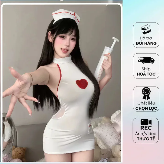 Cosplay y tá anime kèm sexy dễ thương tổng hợp mẫu trang phục nữ bác sĩ phổ  biến gợi cảm Vai Trắng Viền Đỏ Hình Trái Tim | Shopee Việt Nam