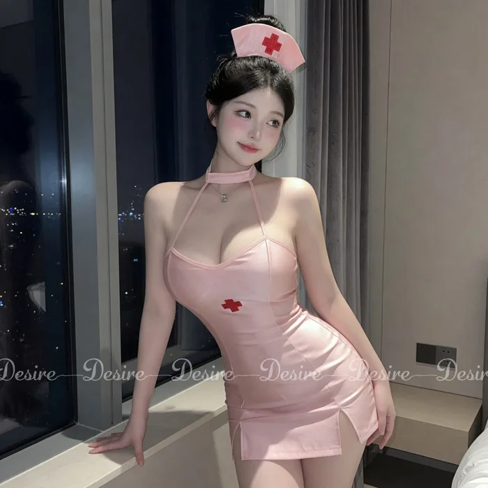 Bộ đồ ngủ Cosplay y tá đầy đủ phụ kiện sexy gợi cảm DESIRE VN-8808