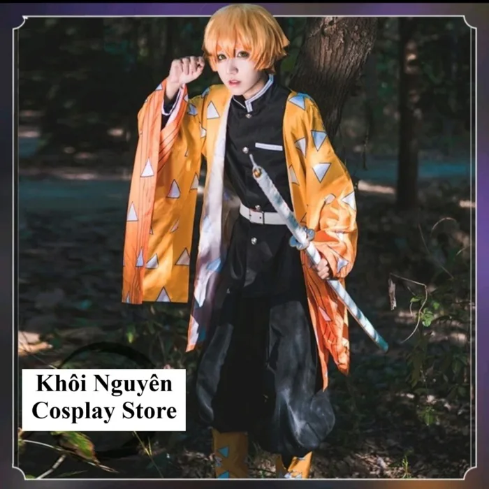 (Có Sẵn) Trang phục Cosplay nhân vật Zenitsu trong Kimetsu no Yaiba Sát  Đoàn Diệt Quỷ Demon Slayer