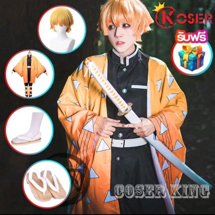 Size Người lớn và Trẻ Em) Bộ Đồ Hóa Trang Nhân Vật Zenitsu Trang phục  Cosplay Agatsuma Zenitsu trong Kimetsu No Yaiba | Shopee Việt Nam